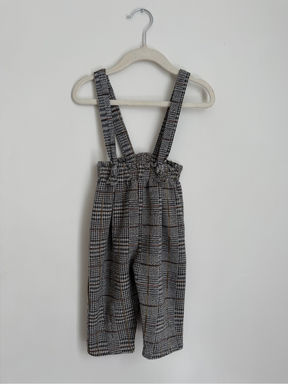 Zara Baby Plaid Suspenders/Overalls (Size 9-12m)